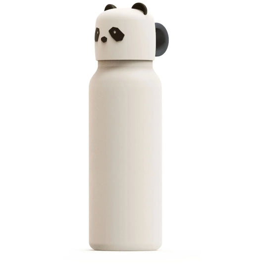Weiße Isolier-Wasserflasche Falk 350 ml mit süßem Panda-Lid