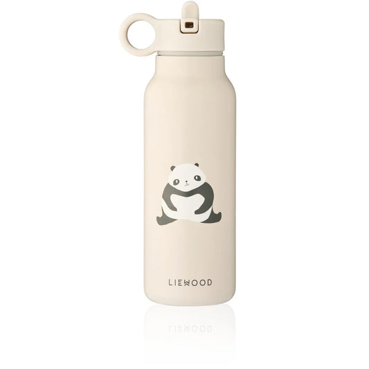 Recycelter Edelstahl Wasserflasche Falk 350 ml Panda Sandy hält Getränke