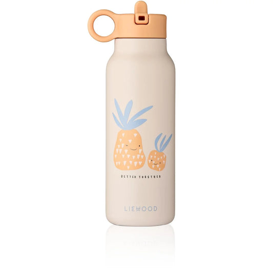 Recycelter Edelstahl Wasserflasche Falk 350ml mit Ananas-Motiv