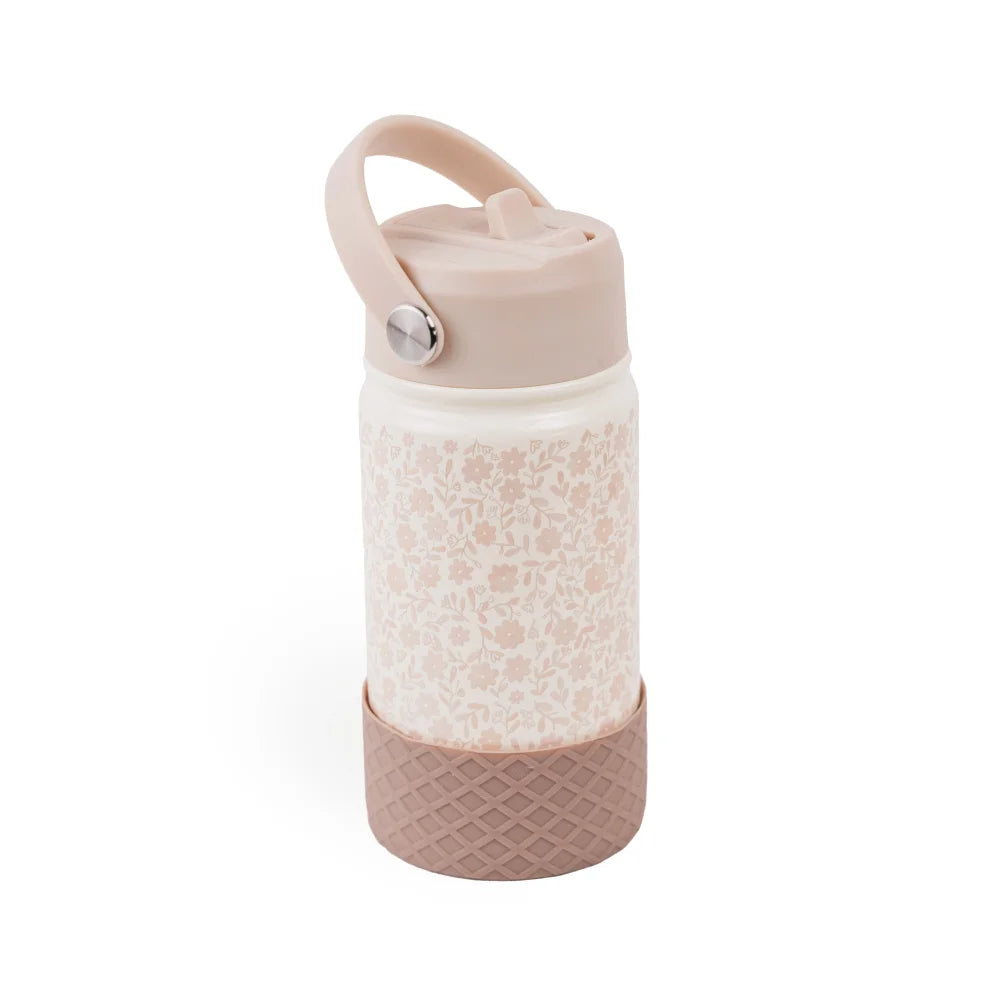 Isolierte Wasserflasche mit strukturiertem Boden und Klappdeckel, Water Bottle diverse Muster