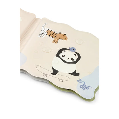 Charmantes Kinderbuch mit Skateboard-Panda, Tiger und Vogel aus Waylon Magic Water Book