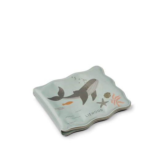 Waylon magisches Wasserbuch mit Meerescreatures und Wellenrand