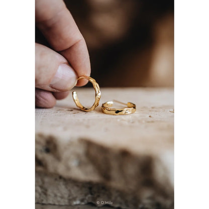 Odelia Kreolen Ohrringe in 18k Gold Vermeil, 925er Sterling Silber