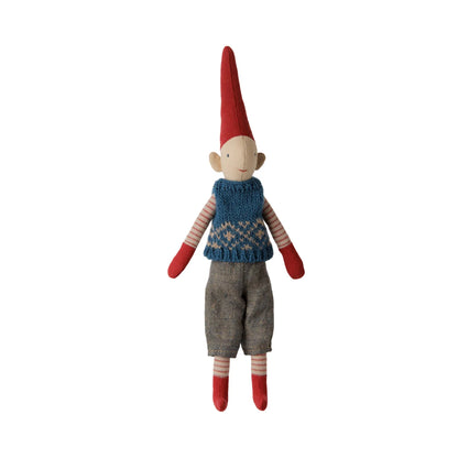Maileg Wichtel Grösse 1 Junge Blaue Strickweste