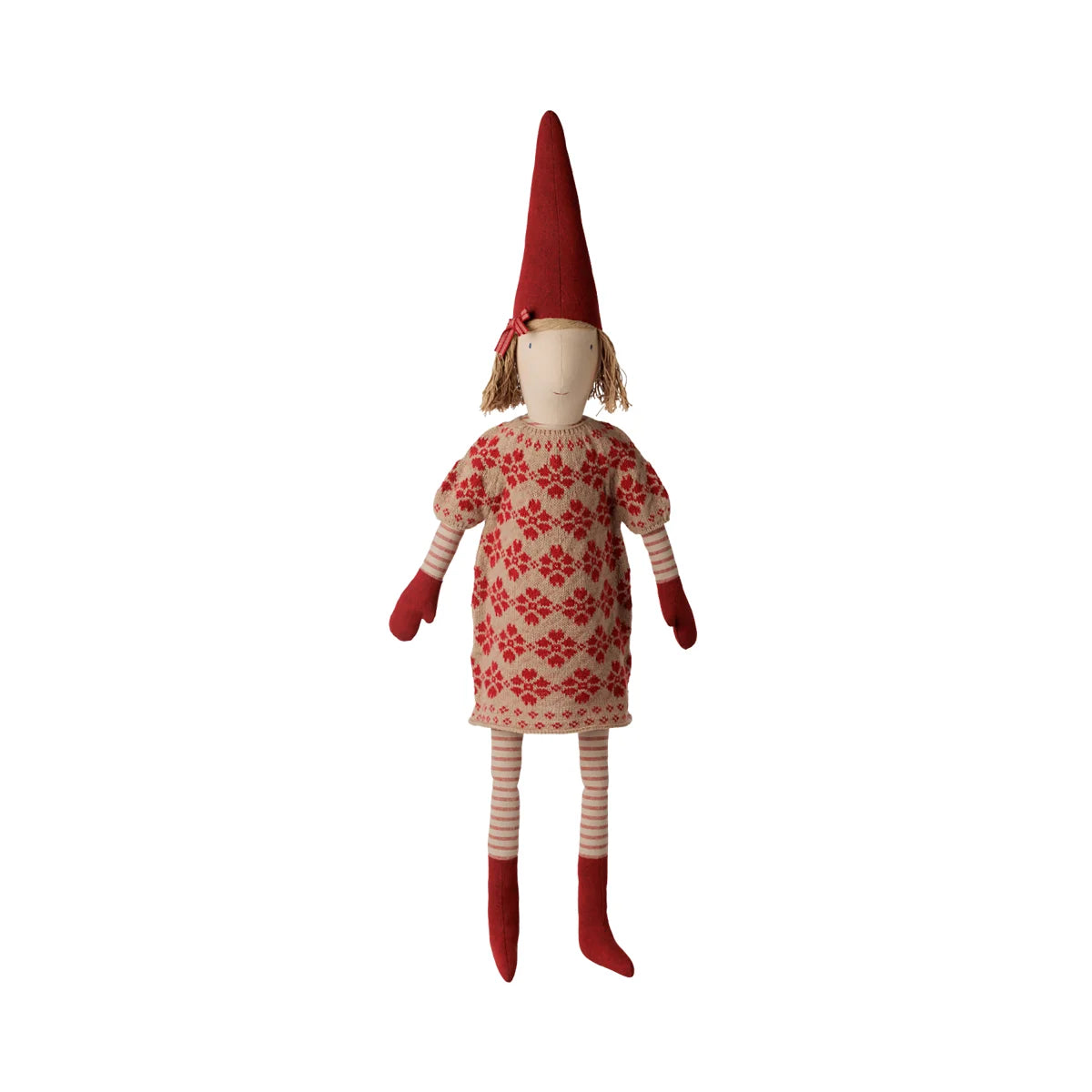 Maileg Wichtel Grösse 5 Mädchen Strickkleid mit Blumen