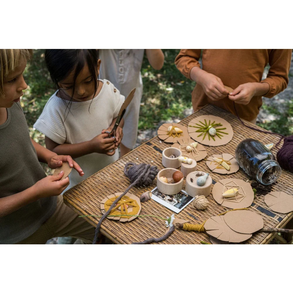 Keramikkesselsatz Wild mit natürlichen Motiven und Erdtönen