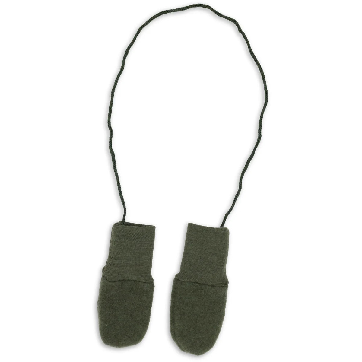 Engel Wollfleece Baby Handschuhe in Schilf Melange