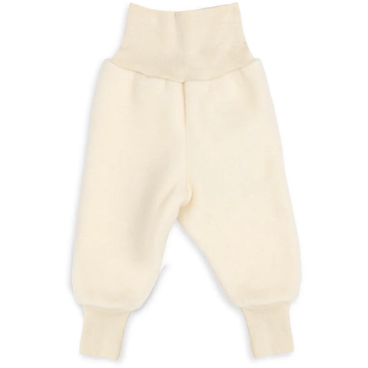 Engel Wollfleece Baby-Hose mit Nabelbund in Natur