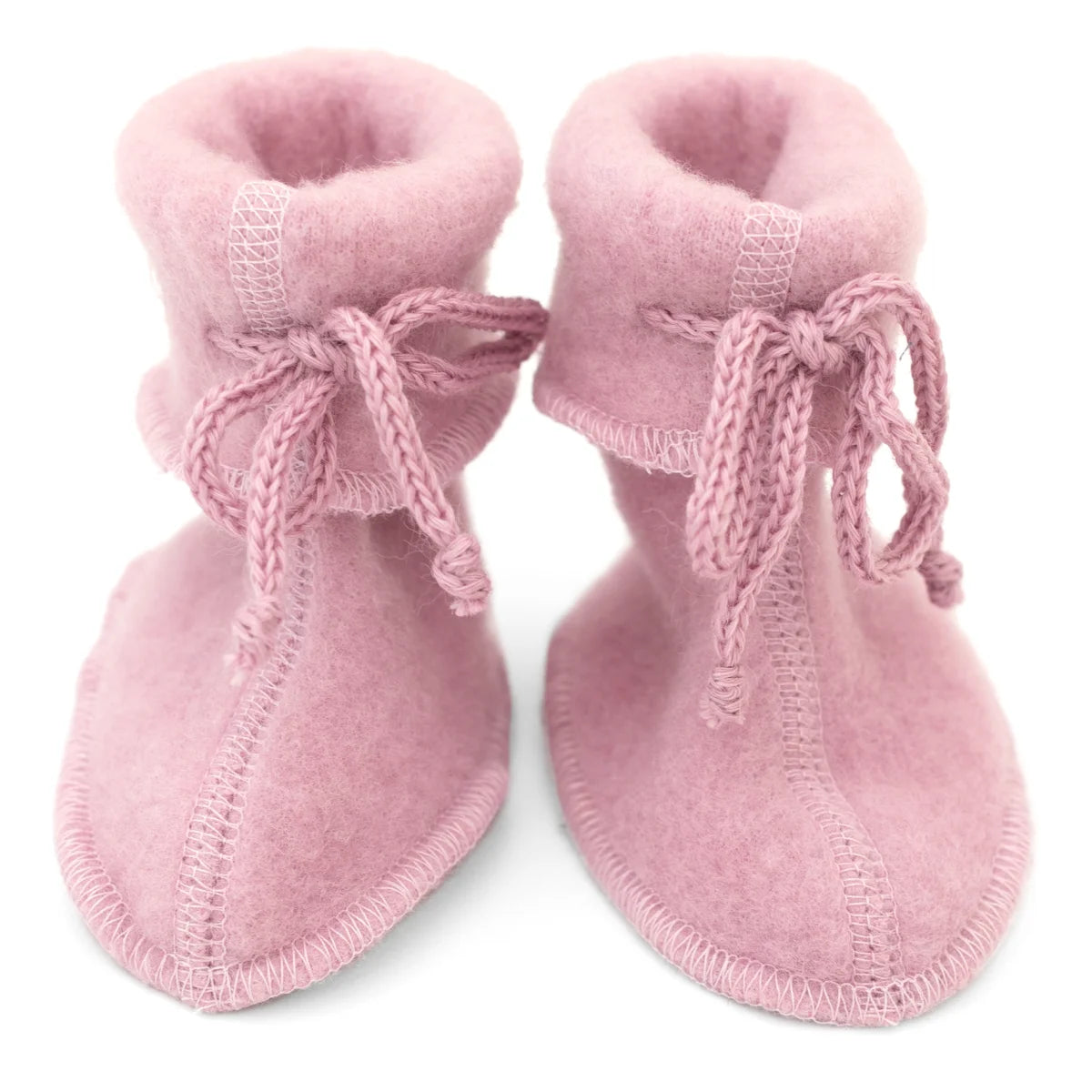 Engel Wollfleece Babyschühchen in Rosenholz Melange
