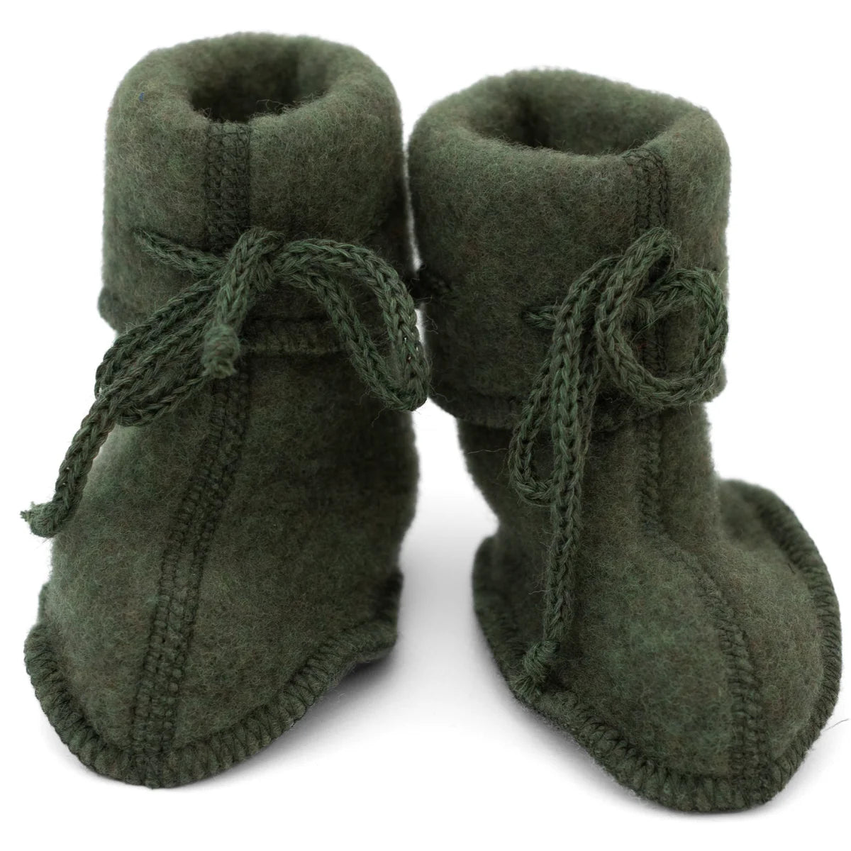 Engel Wollfleece Babyschühchen in Schilf Melange