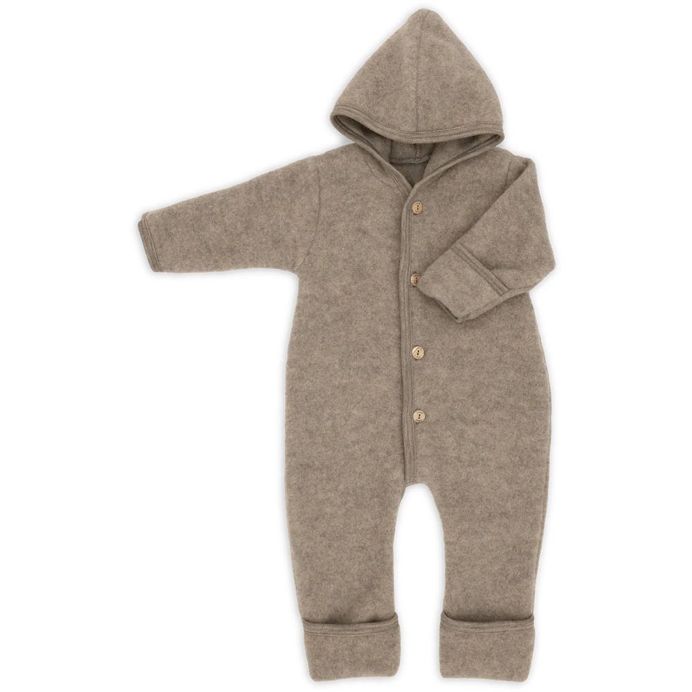 Engel Wollfleece Overall | walnuss melange - Wollfleece