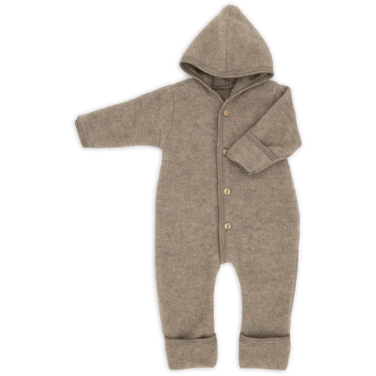 Engel Wollfleece Overall | walnuss melange - Wollfleece