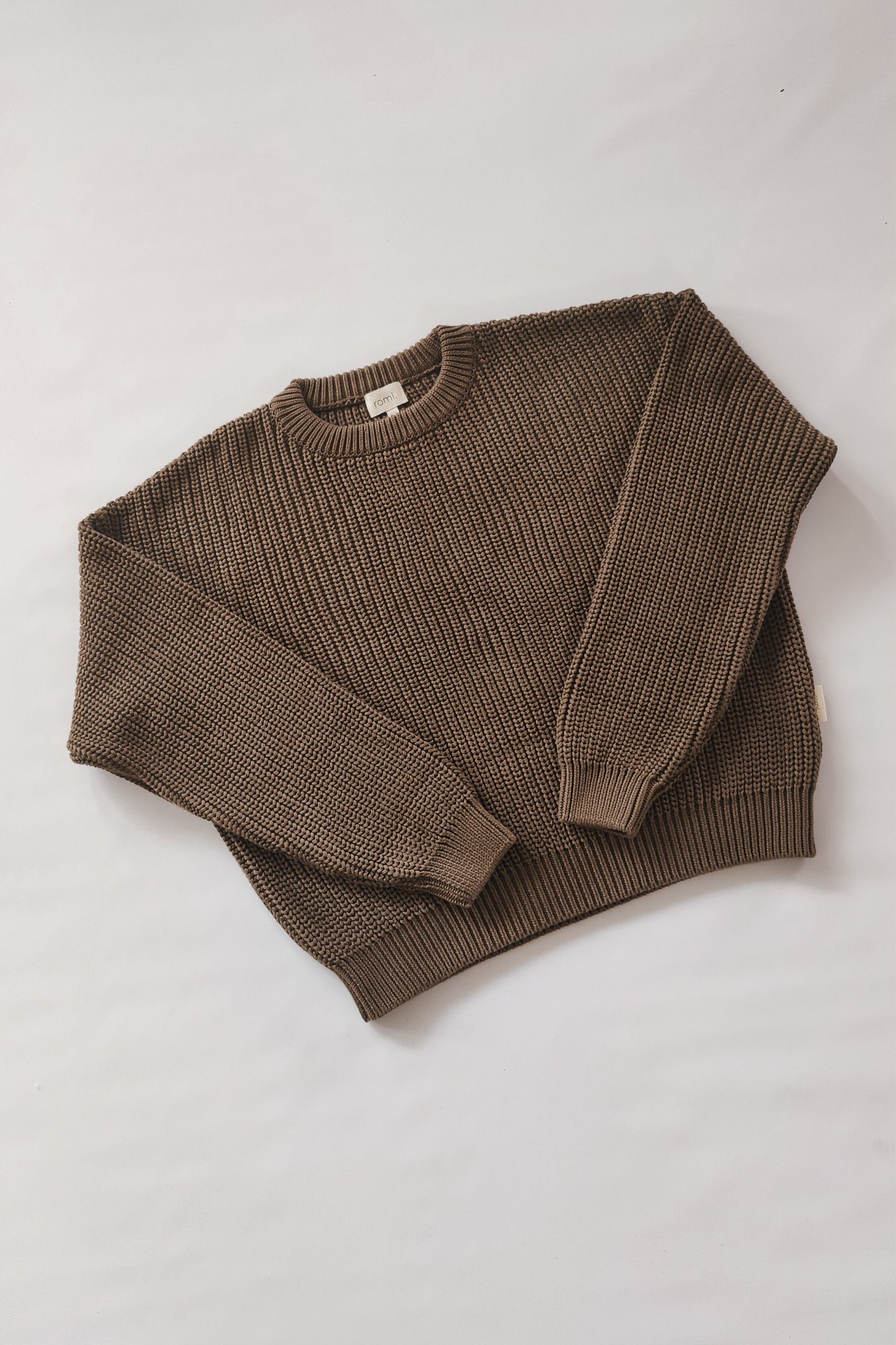 Women Chunky Knit Sweater | Coffee - Pullover