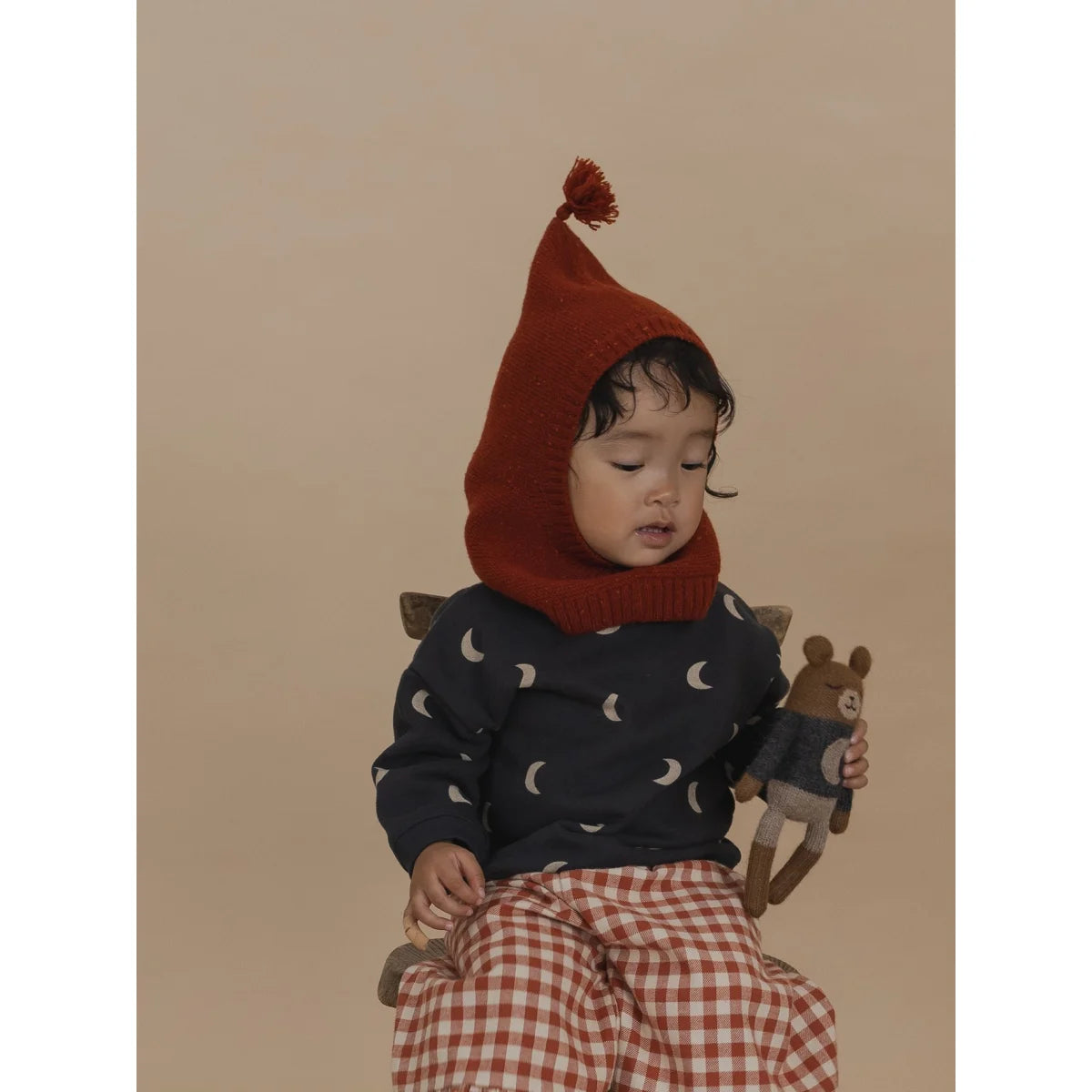 Organic Zoo Wool Balaclava Paprika am Kind