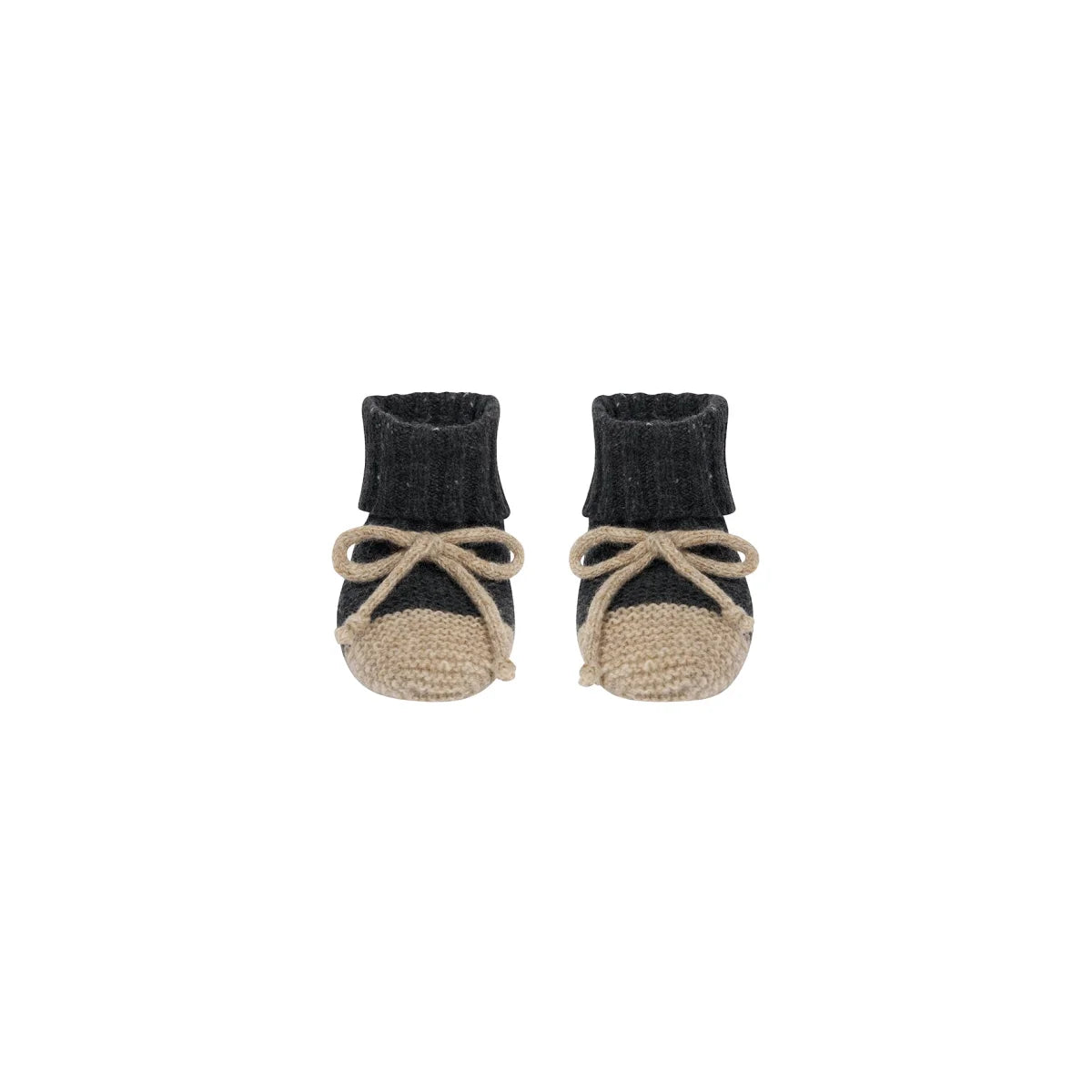 Organic Zoo Wool Booties Charcoal Detail