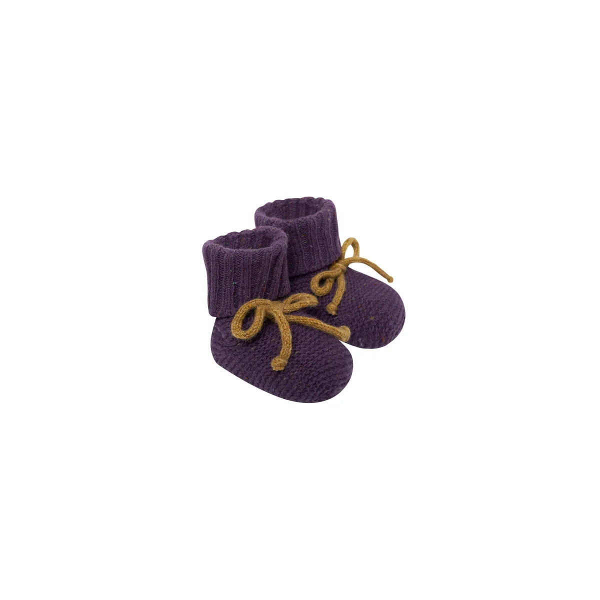 Organic Zoo Wool Booties Fig Schnürchen
