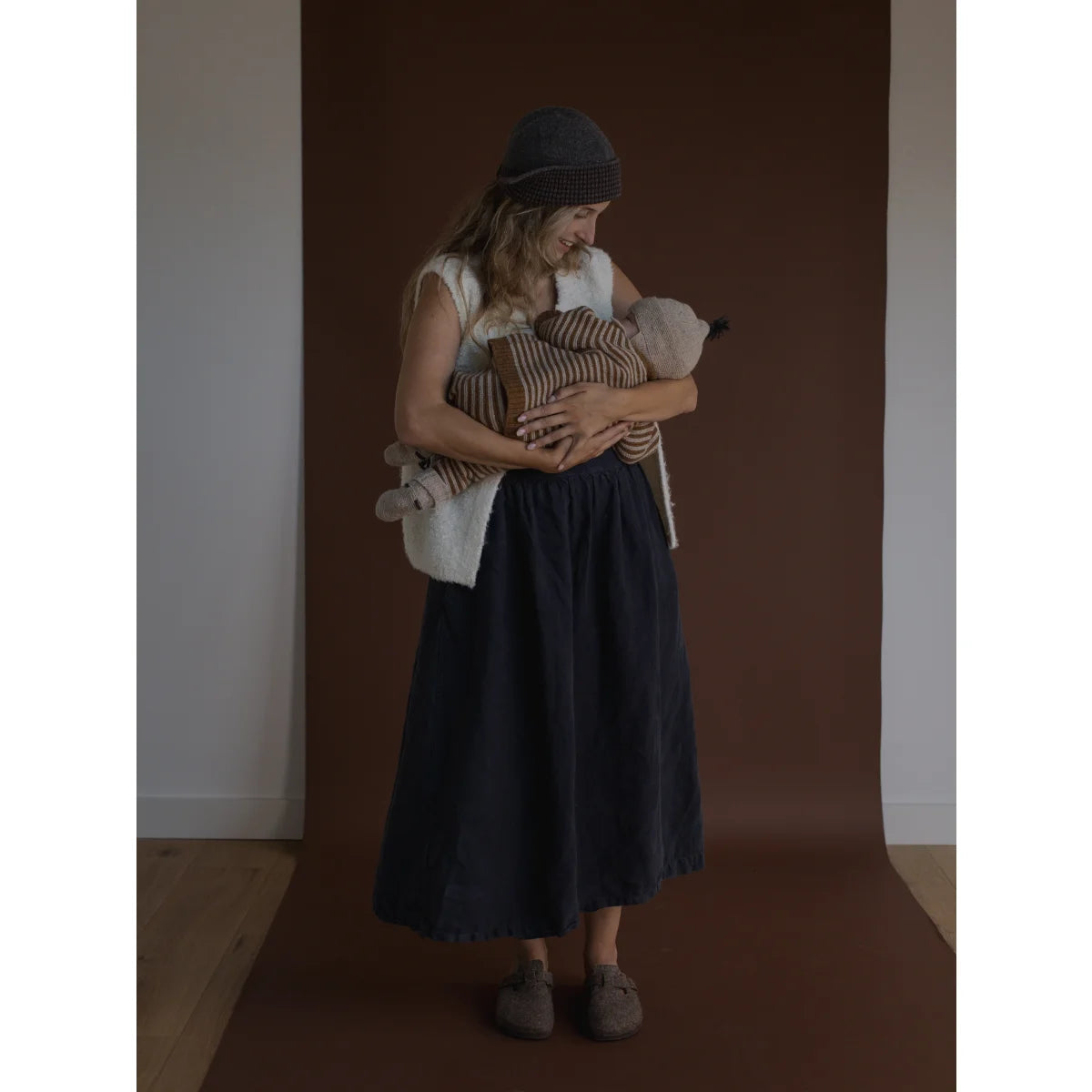Wool Booties | Oatmeal Charcoal