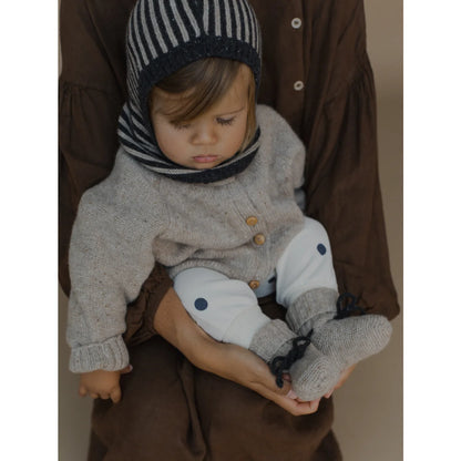 Wool Booties | Oatmeal Charcoal