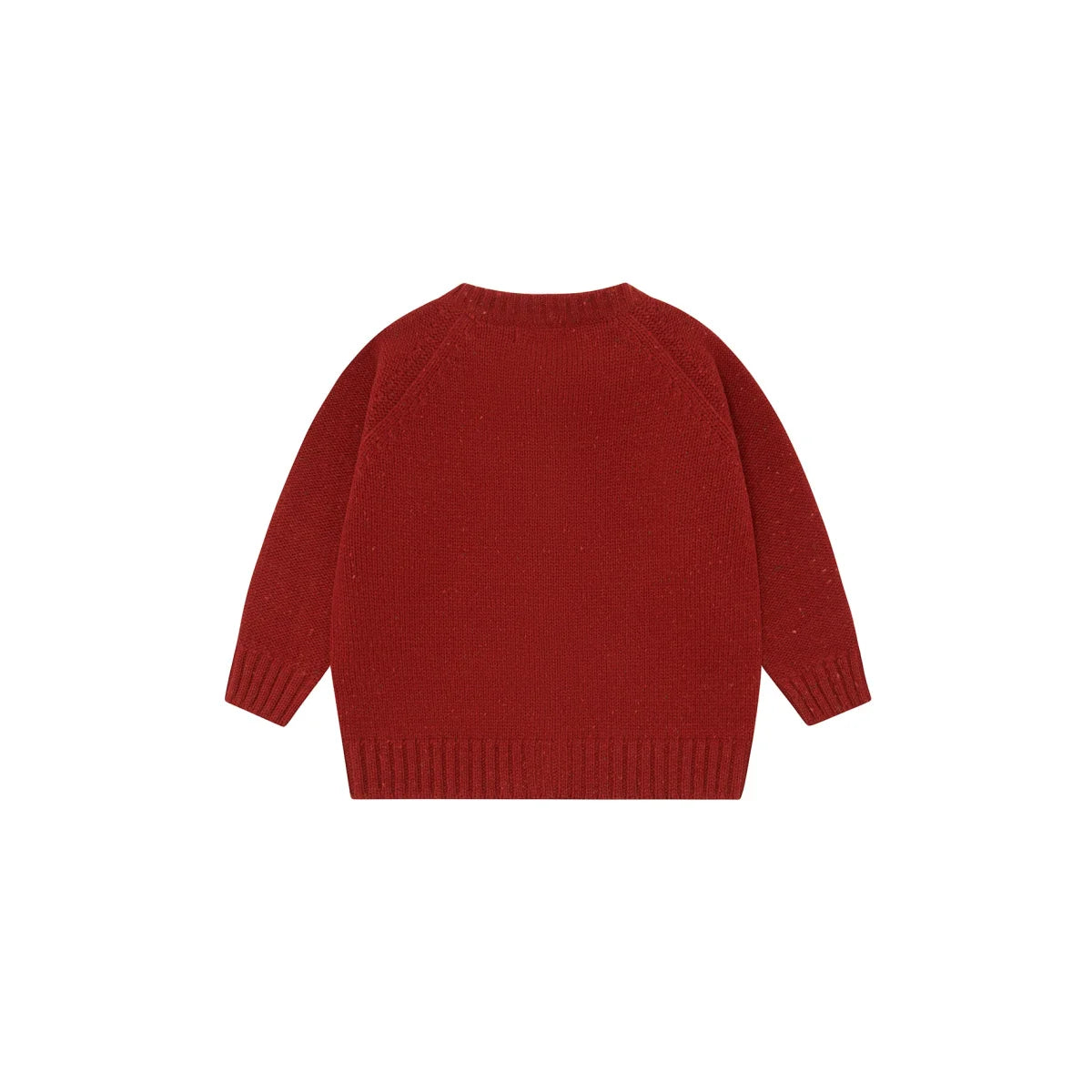 Organic Zoo Wool Cardigan Paprika Holzknöpfe
