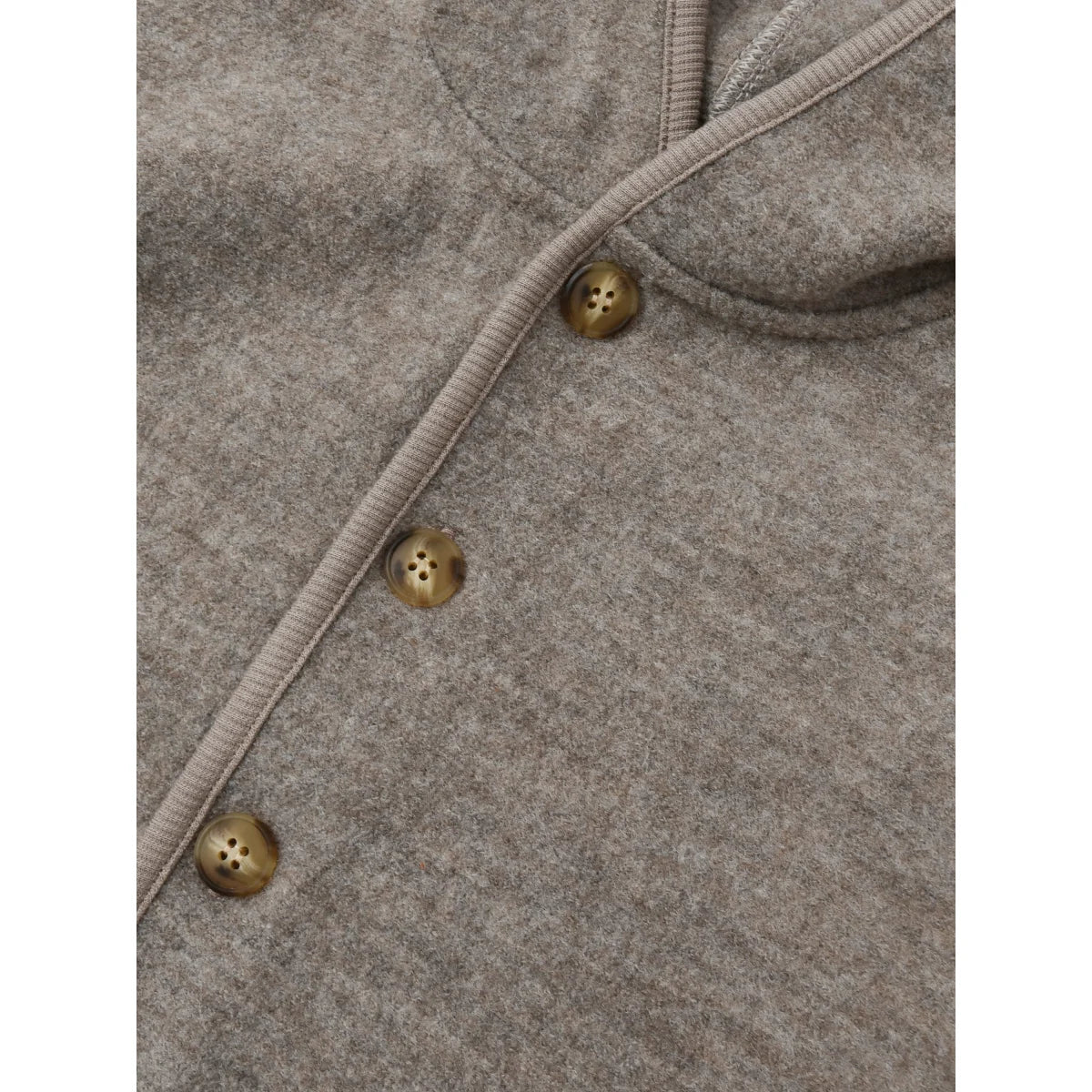 Organic Zoo Wool Jacket Oatmeal Detail
