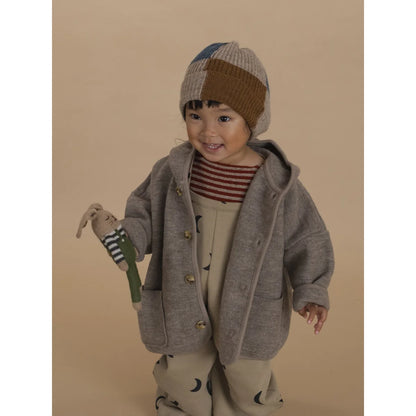 Organic Zoo Wool Jacket Oatmeal am Kind