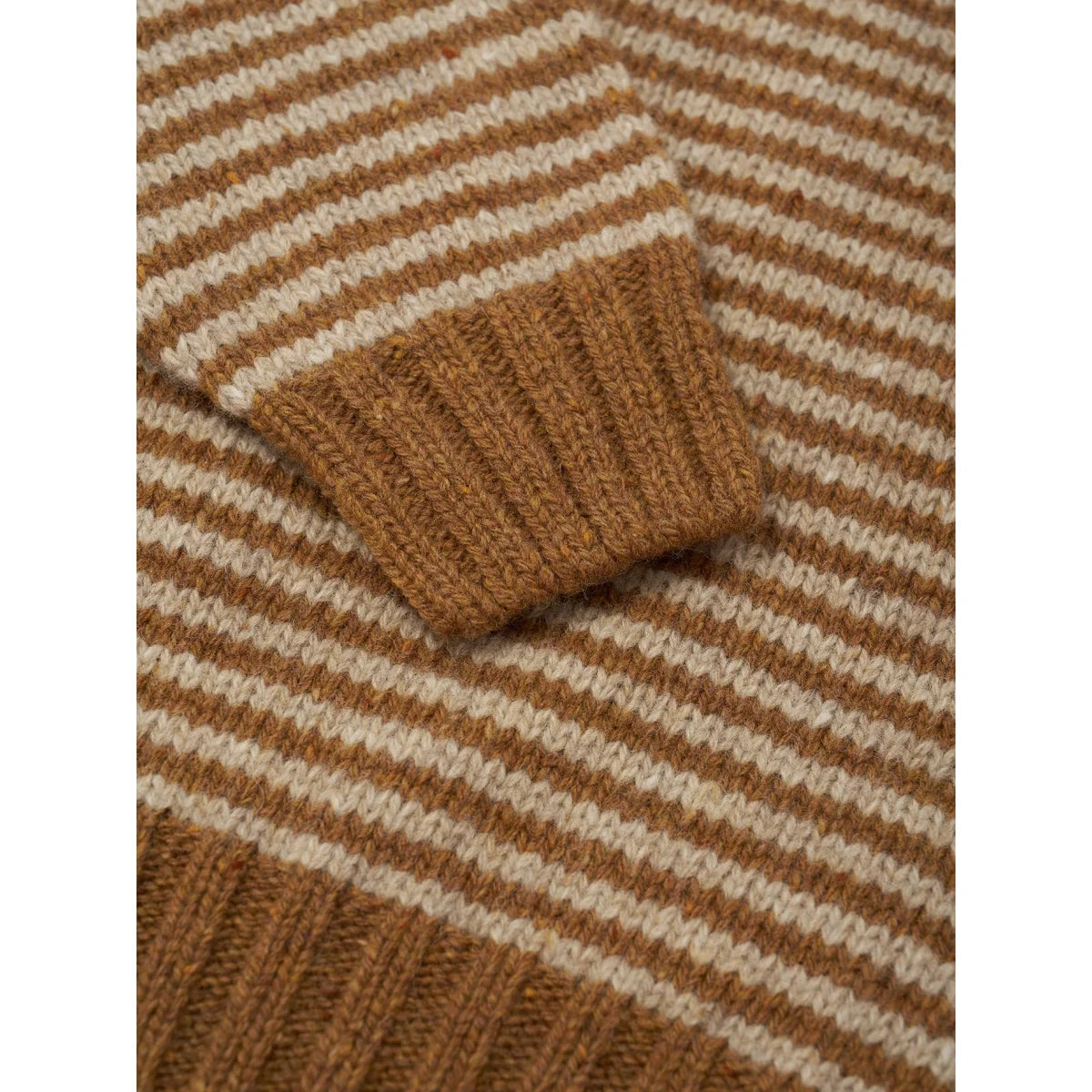 Organic Zoo Wool Jumper Chestnut Stripes