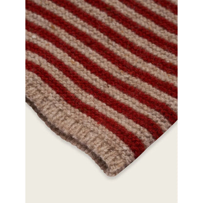 Rote und beige gestreifte Strickware für Wool Jumper Paprika Stripes