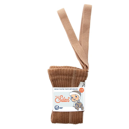 Calzamaglia Wooly Footed con bretelle | Cappuccino