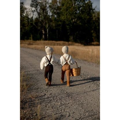 Calzamaglia Wooly Footed con bretelle | Cappuccino