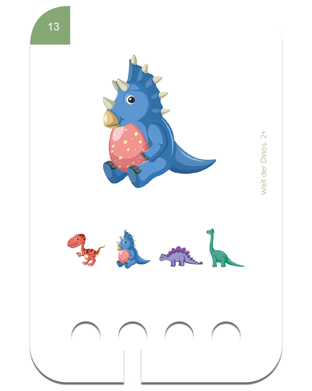 Lochkasten Kartensatz Welt der Dinos vom Kölner Lernspielverlag - Detailansicht 2