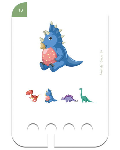 Lochkasten Kartensatz Welt der Dinos vom Kölner Lernspielverlag - Detailansicht 2