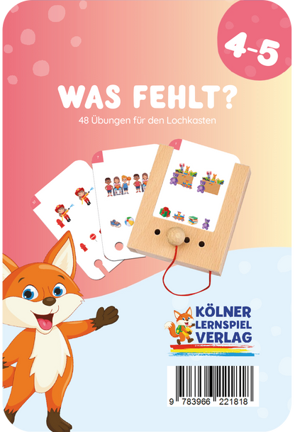 Lochkasten Kartensatz Was fehlt? vom Kölner Lernspielverlag