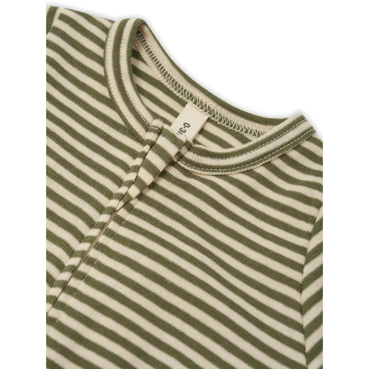Organic Zoo Zip Sleepsuit Fern Stripes