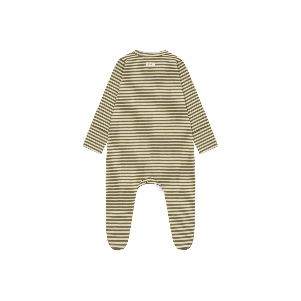Organic Zoo Zip Sleepsuit Fern Stripes Füsschen