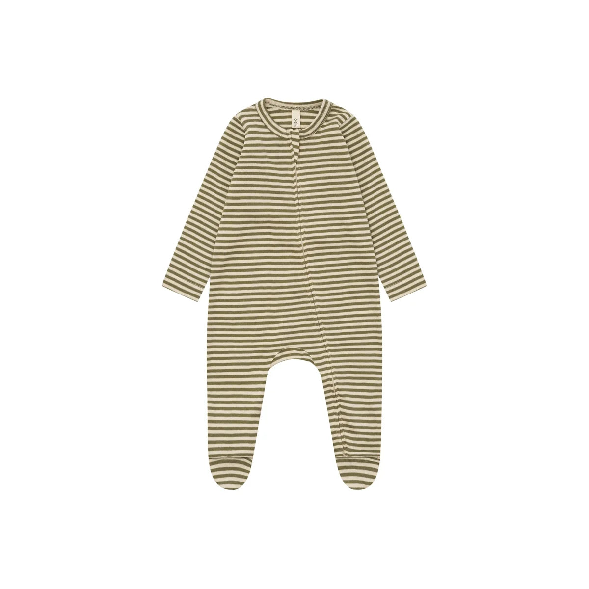 Organic Zoo Zip Sleepsuit Fern Stripes Reissverschluss