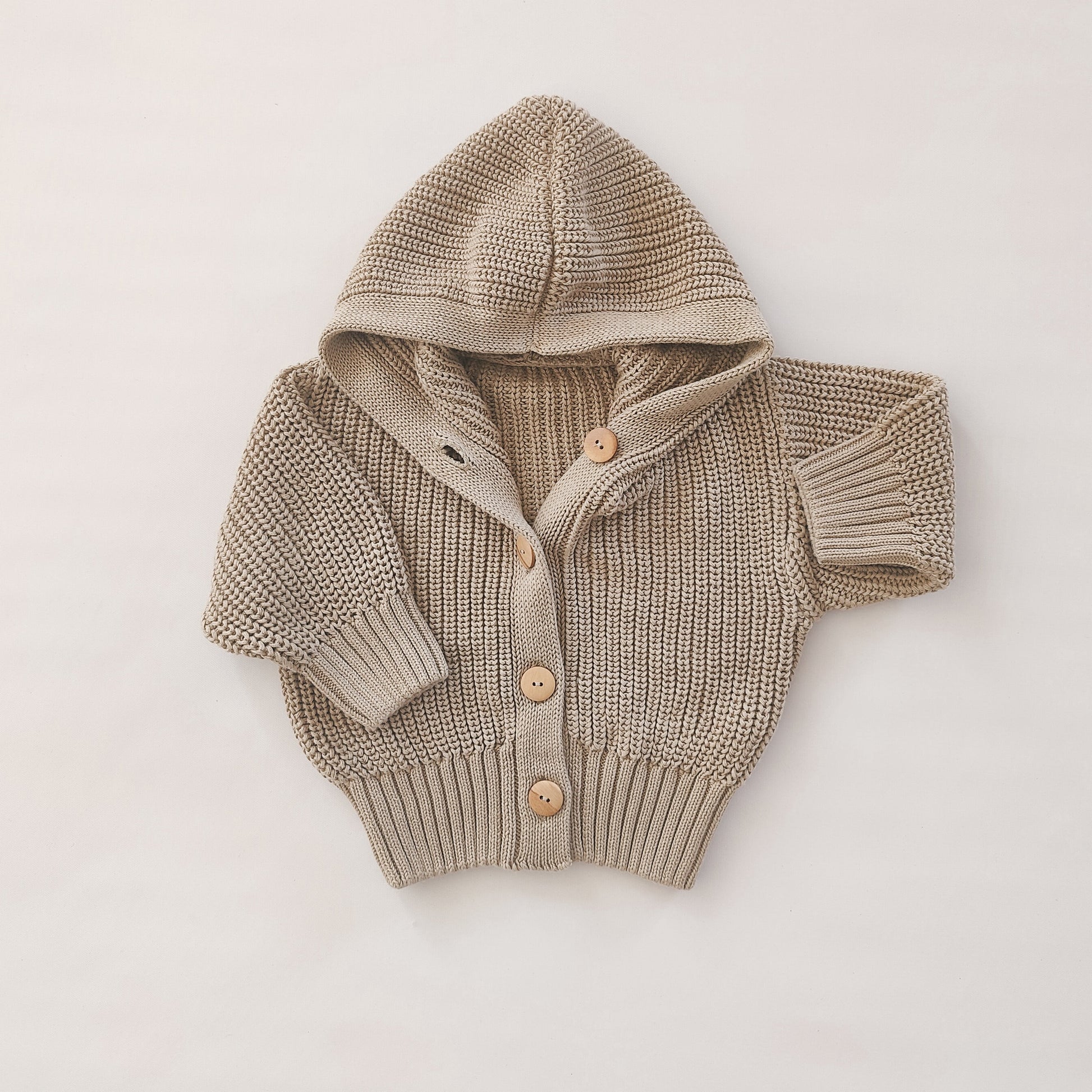 Chunky Knit Cardigan | Sand - Pullover