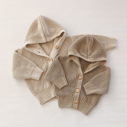 Chunky Knit Cardigan | Sand - Pullover
