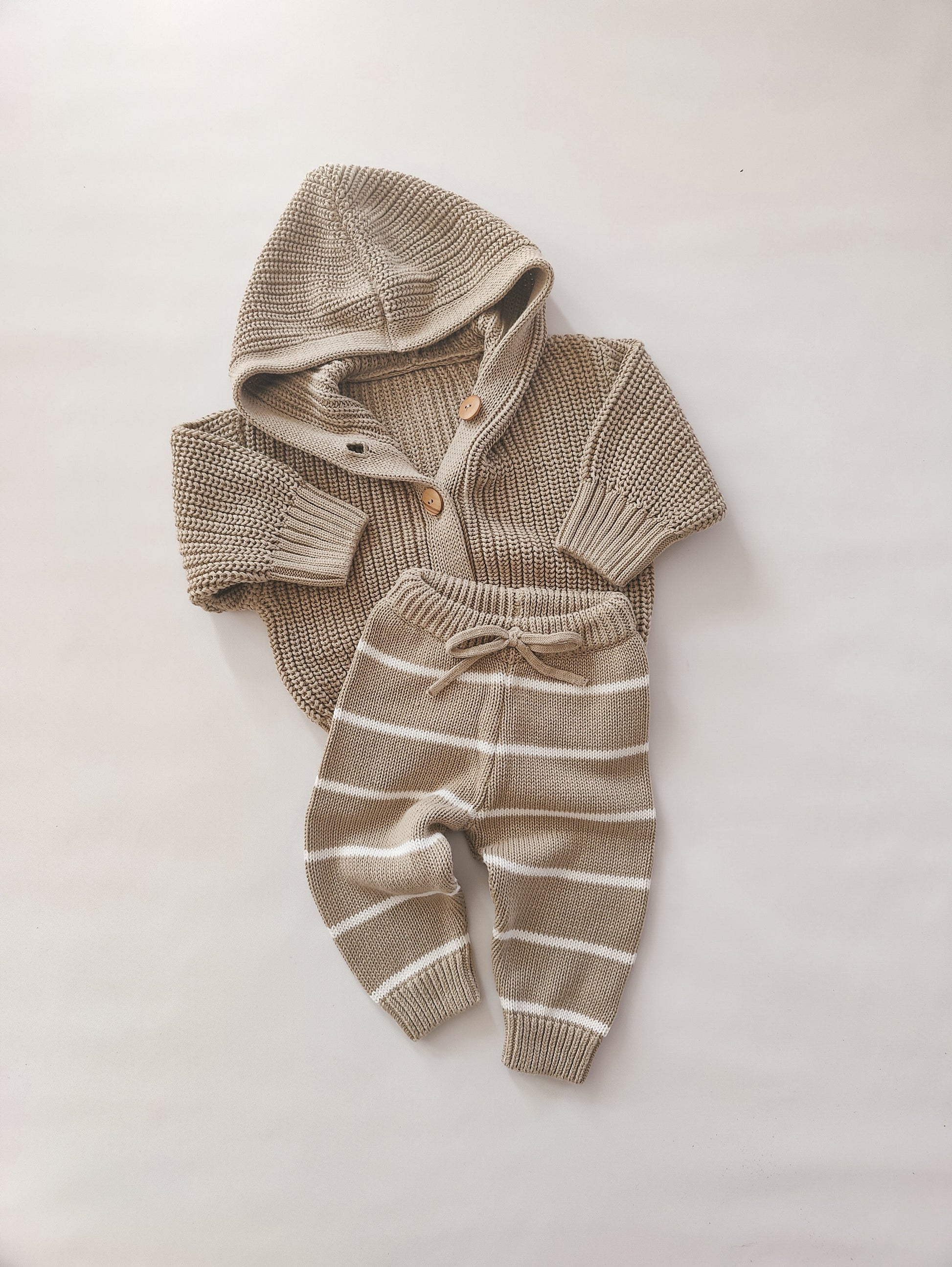 Knit Pants Stripe | Sand - Pullover