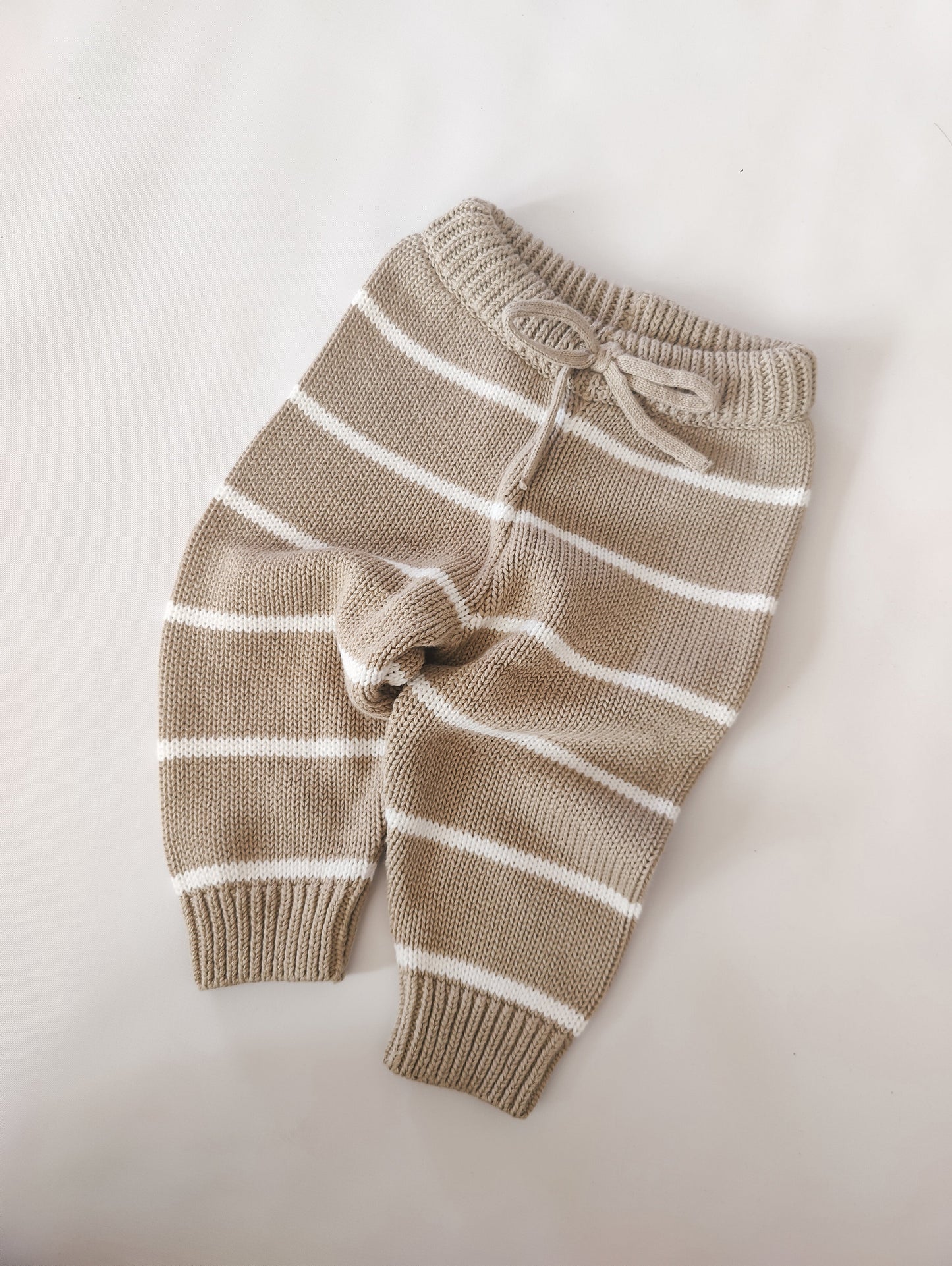 Knit Pants Stripe | Sand - Pullover